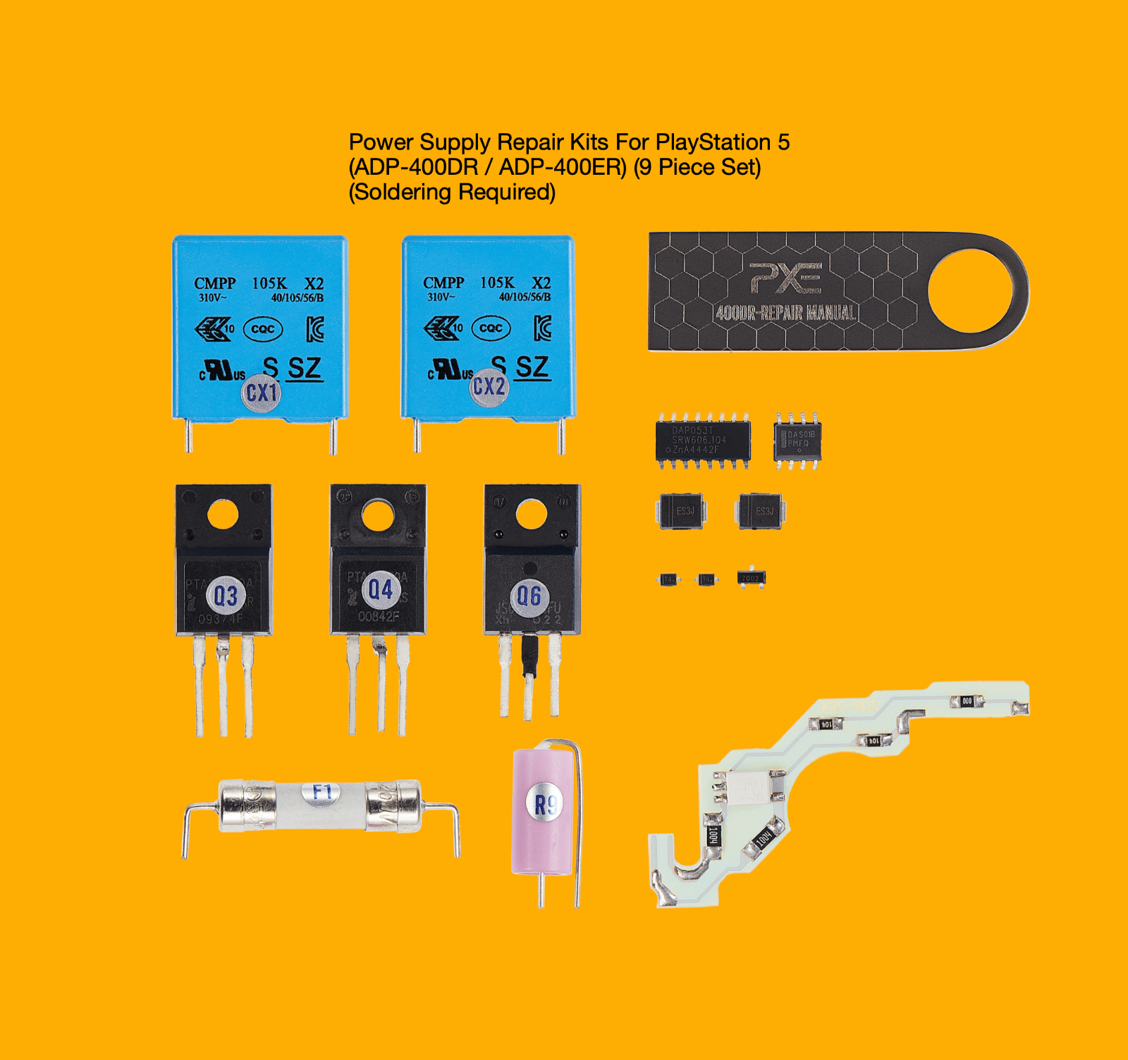 Power Supply Repair Kits For PlayStation 5 (ADP-400DR / ADP-400ER) (7 Piece Set)
